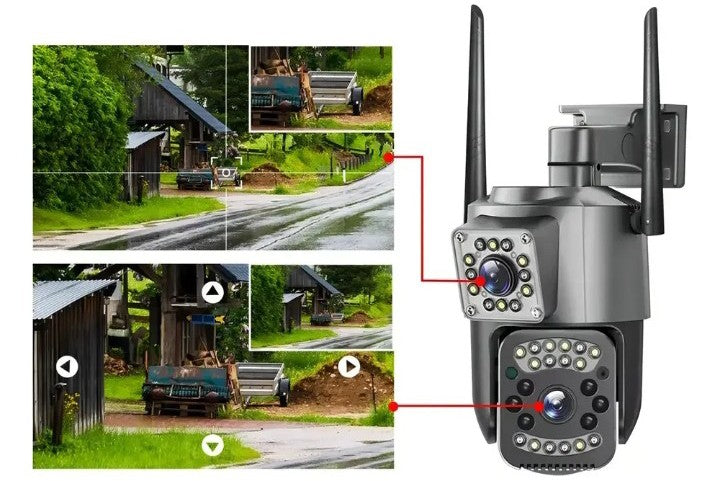 Cámara IP Exterior Dual Lens