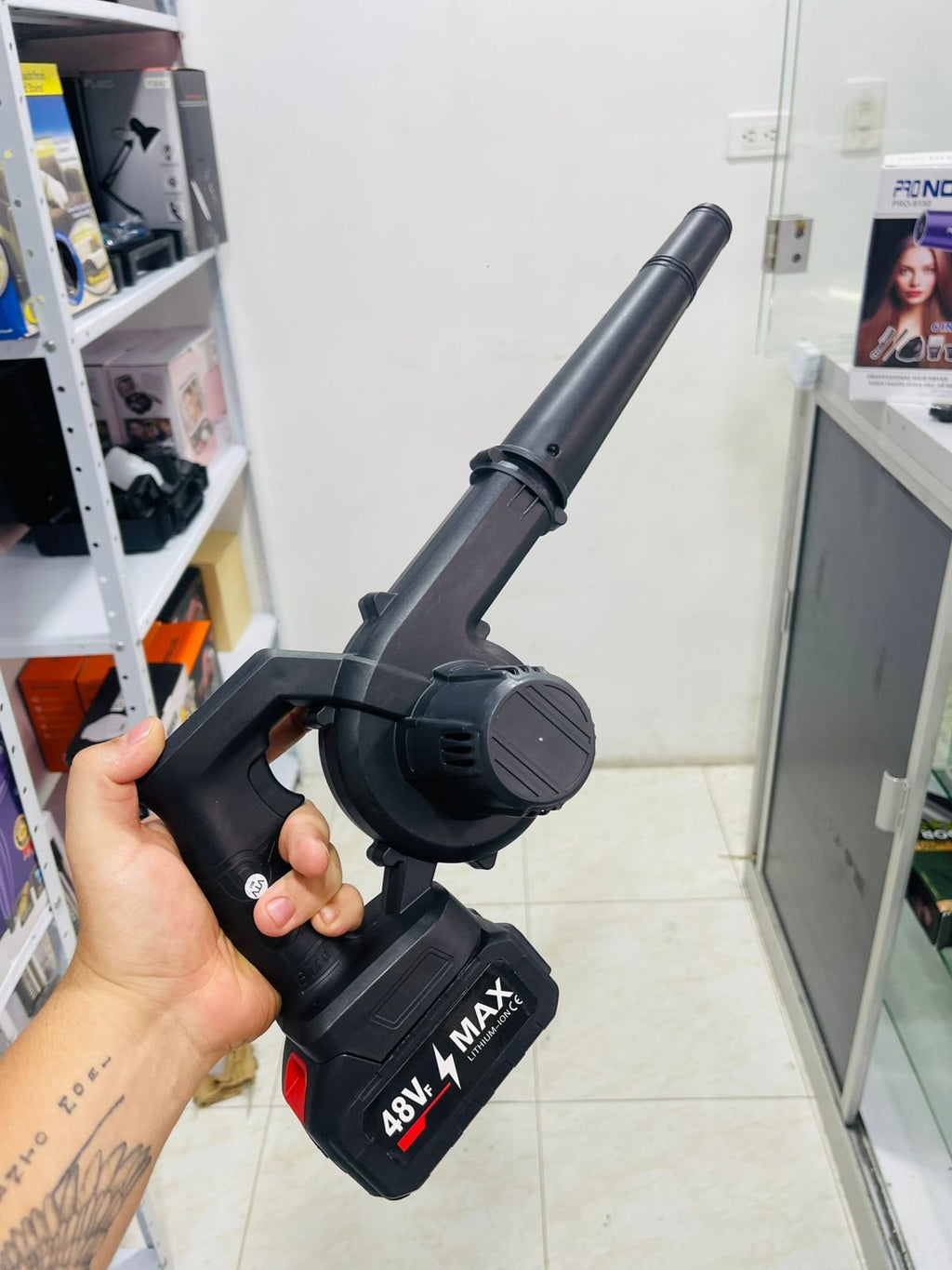 Soplador Aspirador Recargable 48V Inalámbrico Portátil