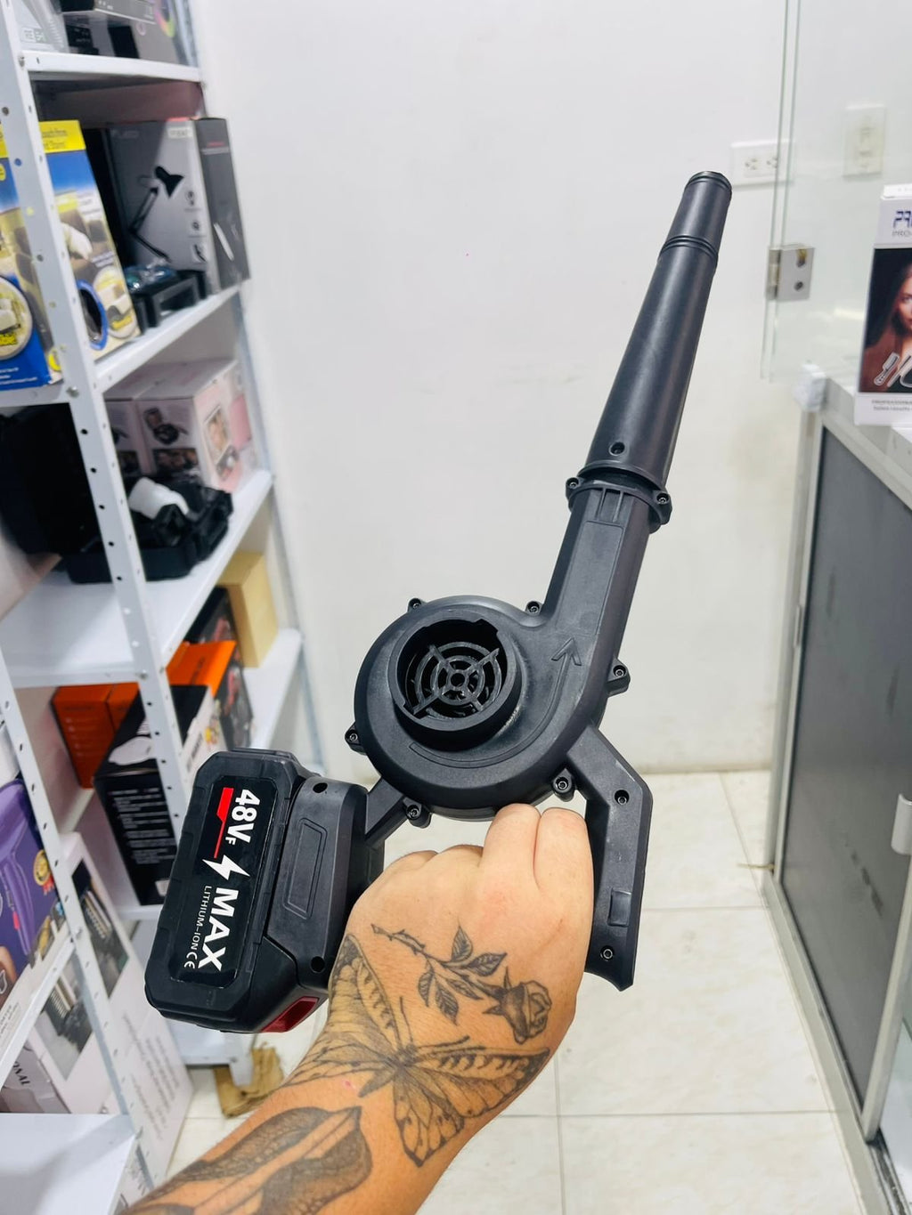 Soplador Aspirador Recargable 48V Inalámbrico Portátil
