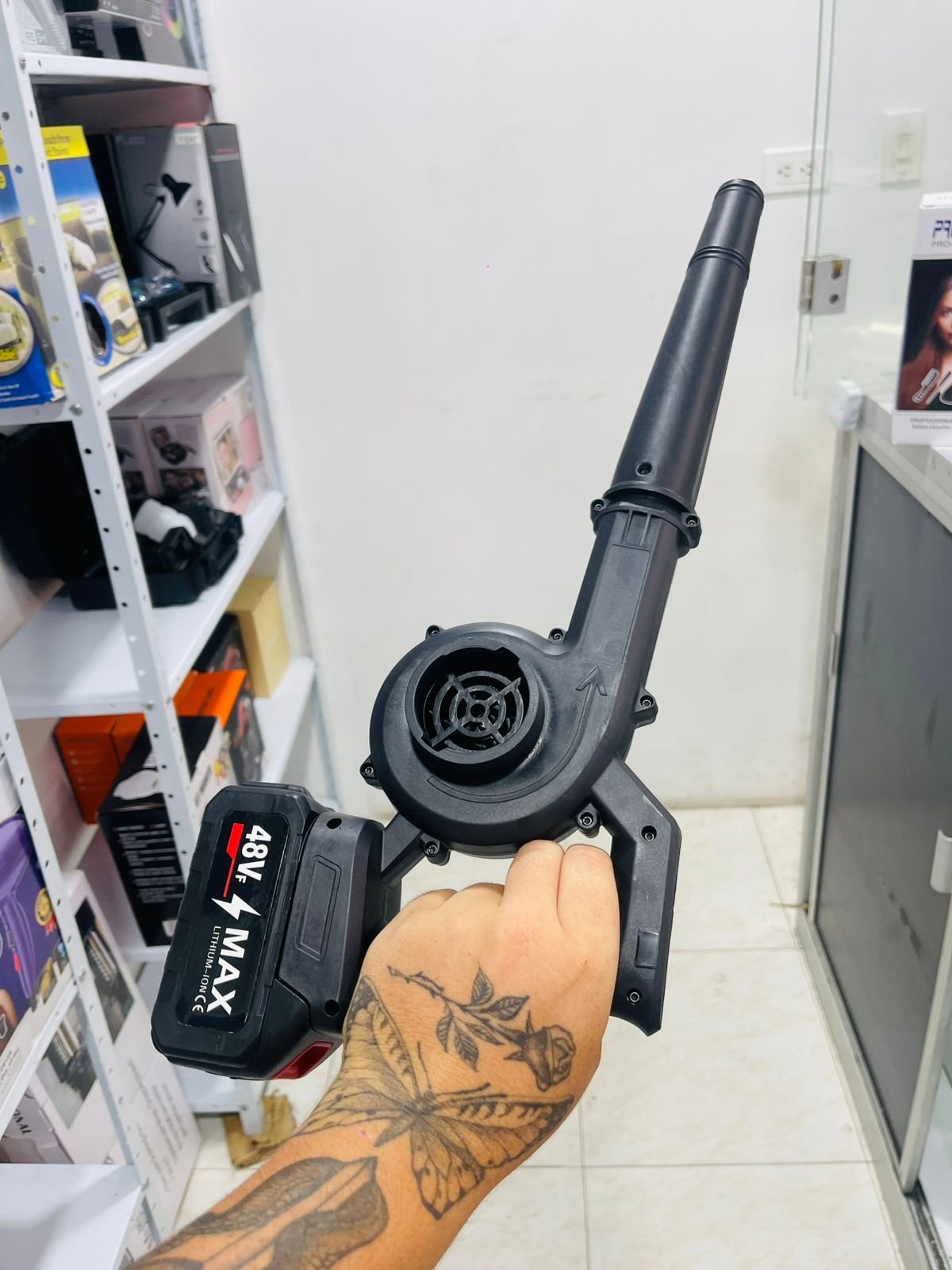 Soplador Aspirador Recargable 48V Inalámbrico Portátil
