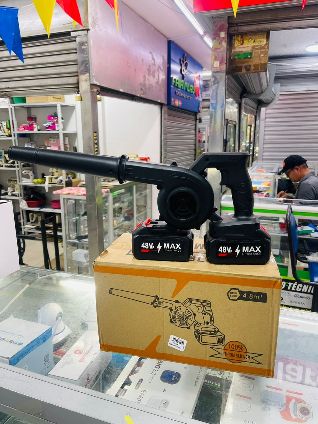 Soplador Aspirador Recargable 48V Inalámbrico Portátil